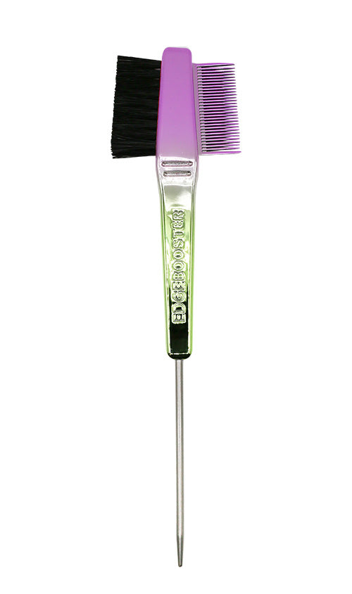 Edge Booster Edge Hair Brush + Comb - Purple & Green