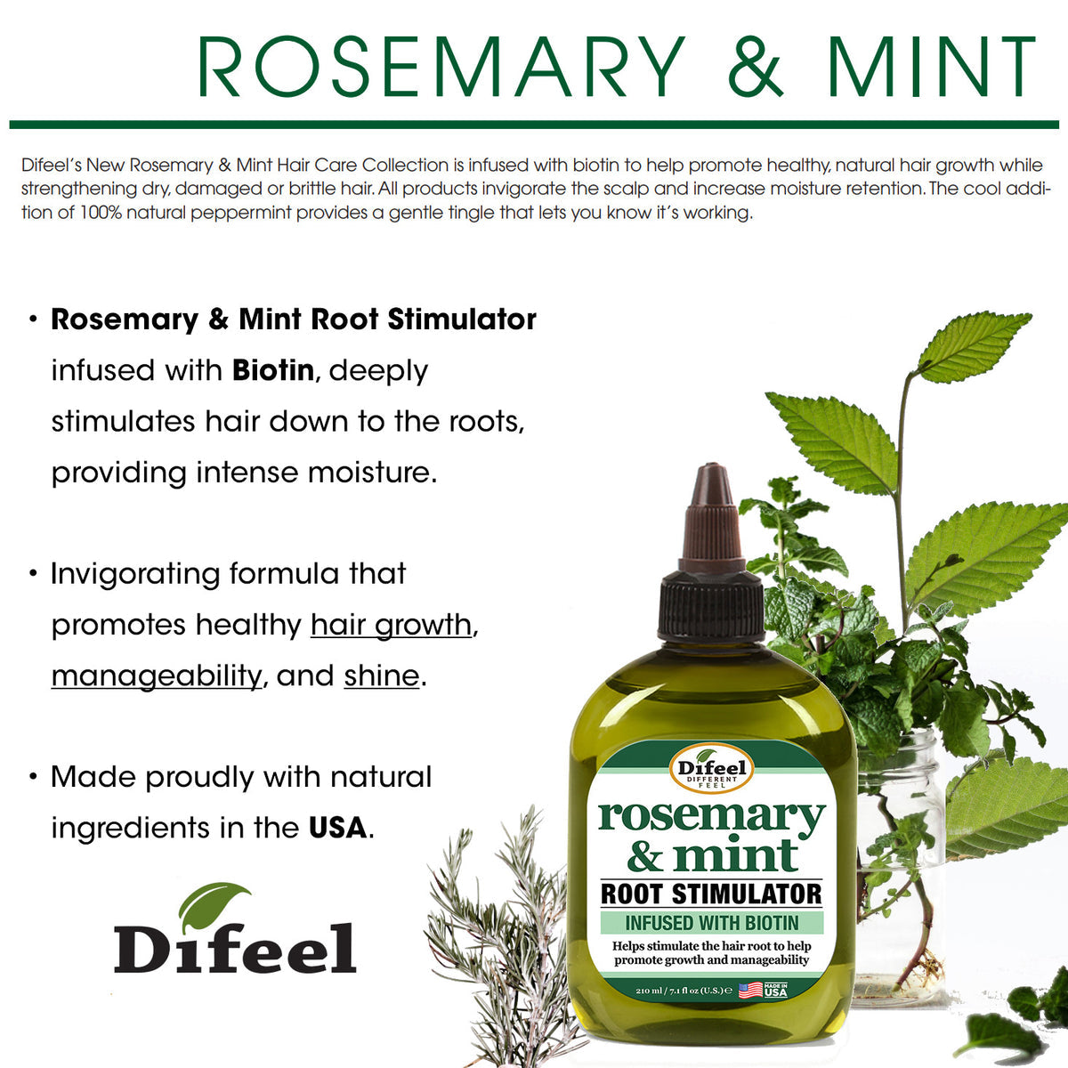 Difeel & Rosemary Mint Leave In Root Stimulator 2.5oz