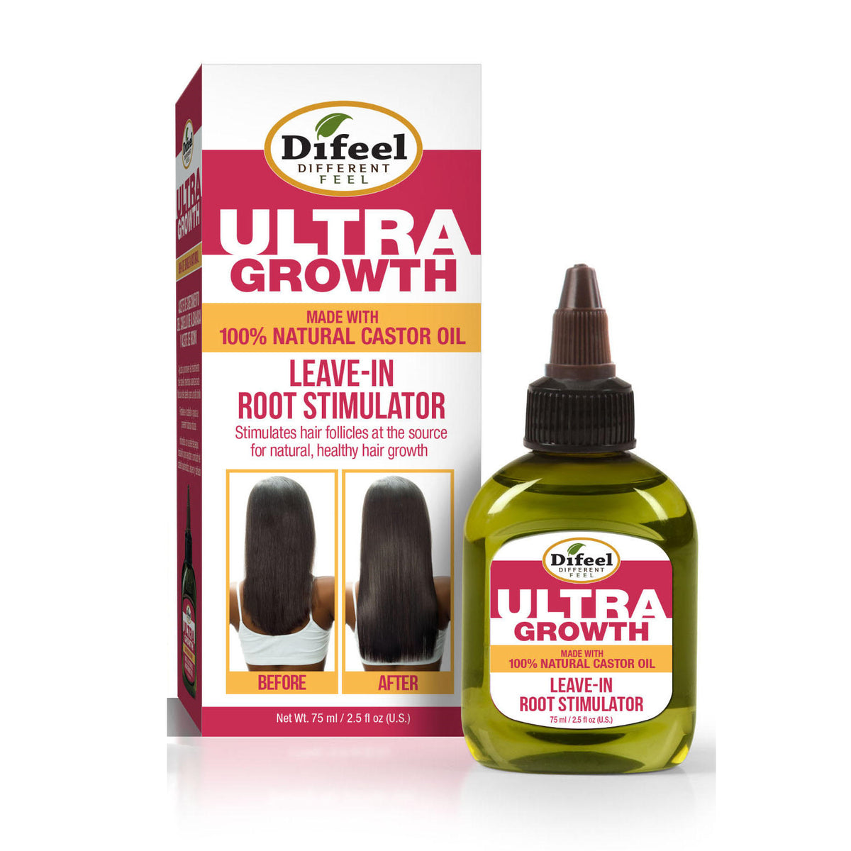 Difeel Ultra Growth Basil & Castor Oil Leave In Root Stimulator