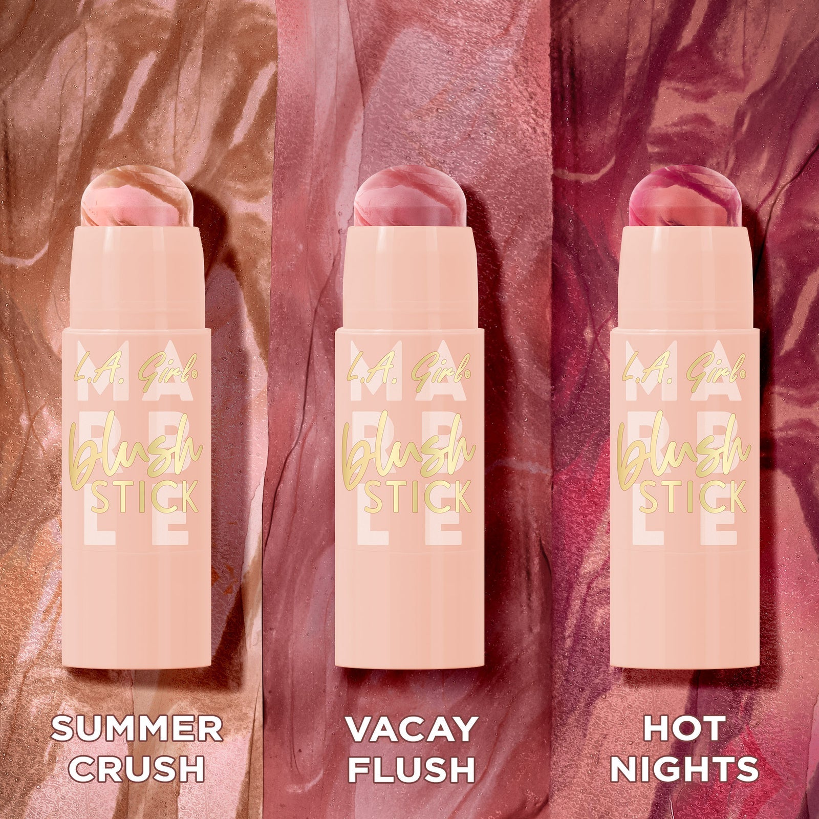 L.A Girl Sunset Daze Marble Blush Stick - Summer Crush - 0
