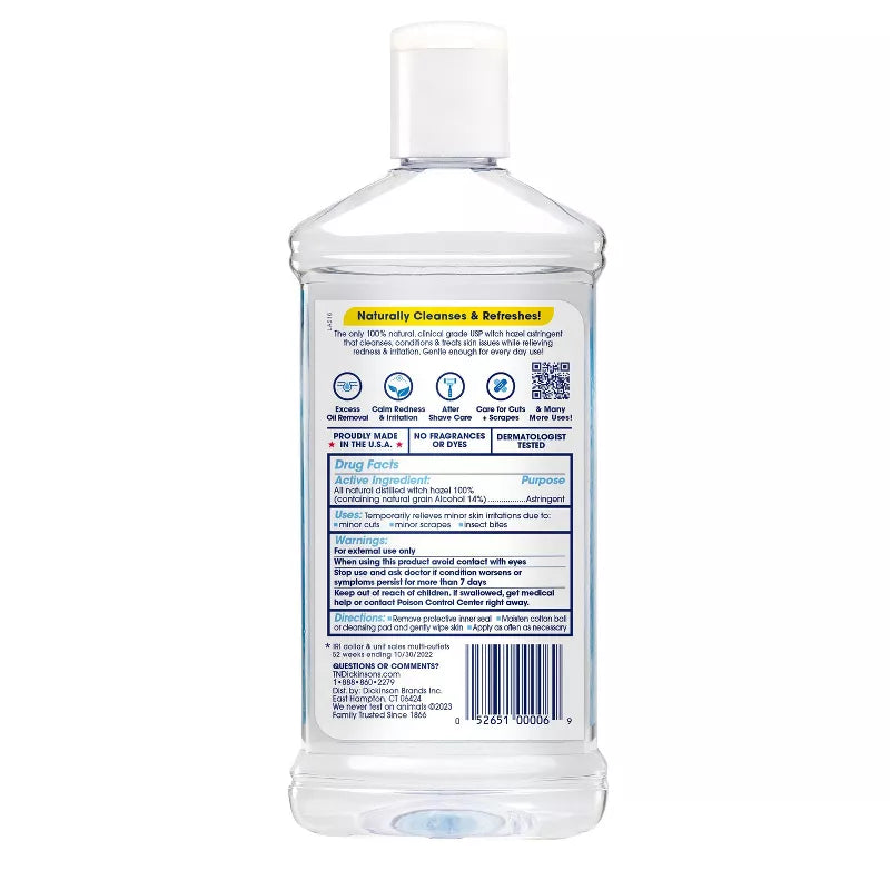 T.N. Dickinson's Witch Hazel 100% Natural Astringent 16oz