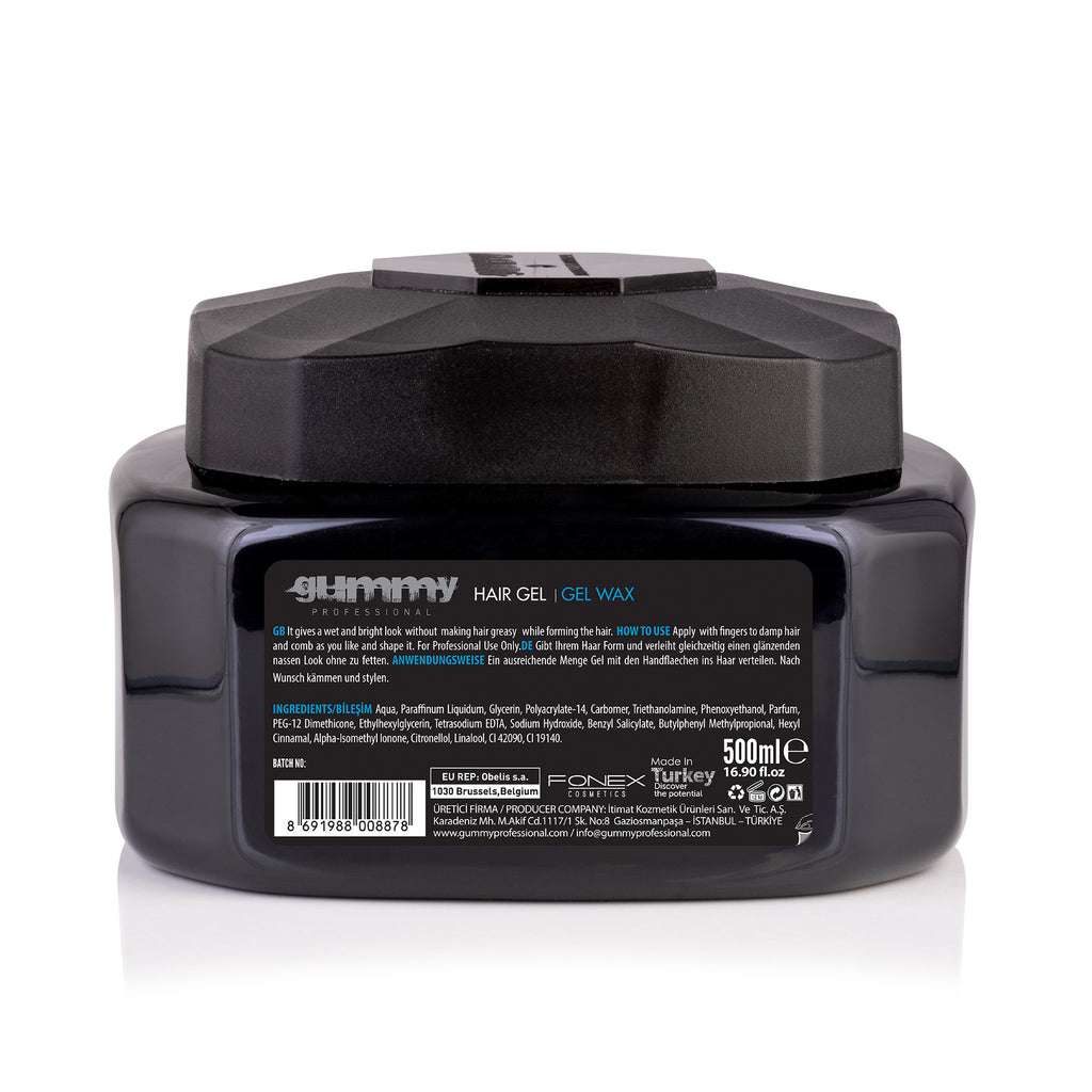Gummy Professional Hair Gel - Gel Wax 16.9oz Back