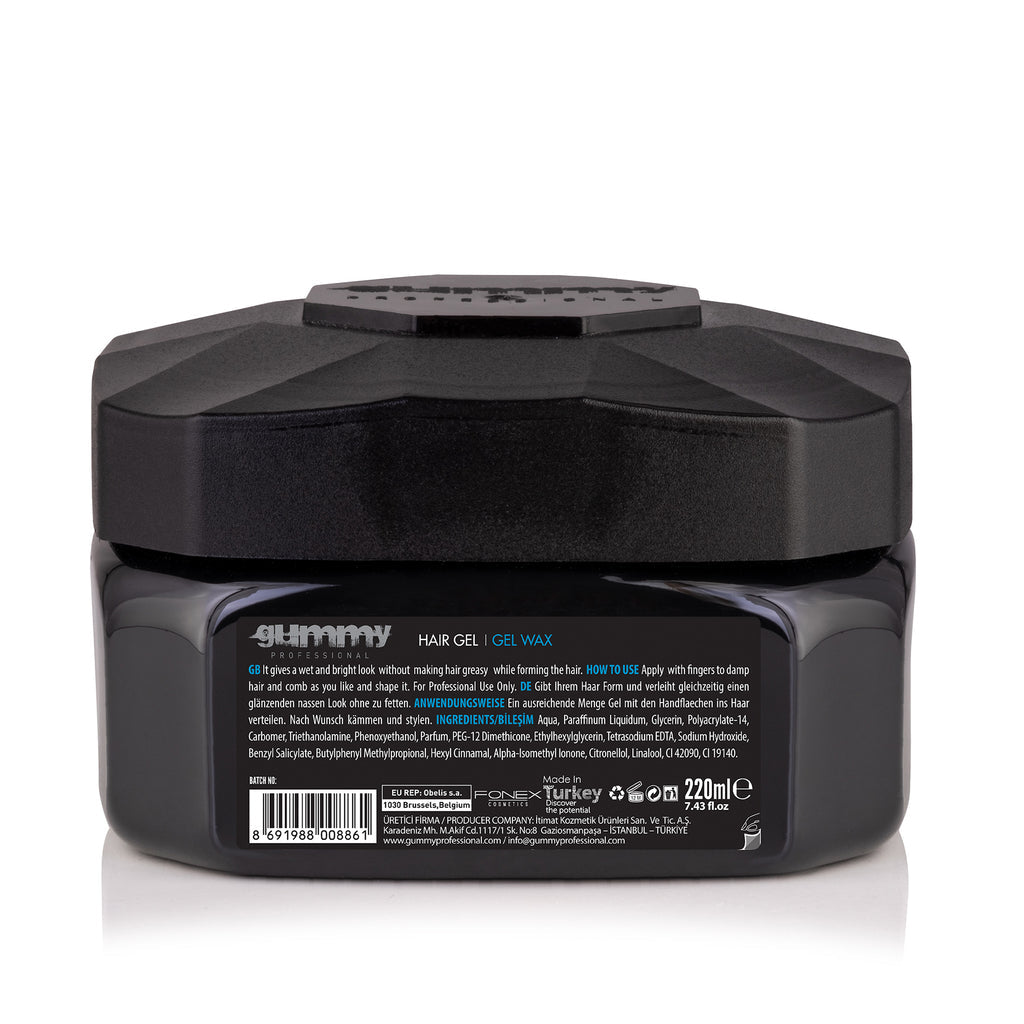 Gummy Professional Hair Gel - Gel Wax 7.43oz Back