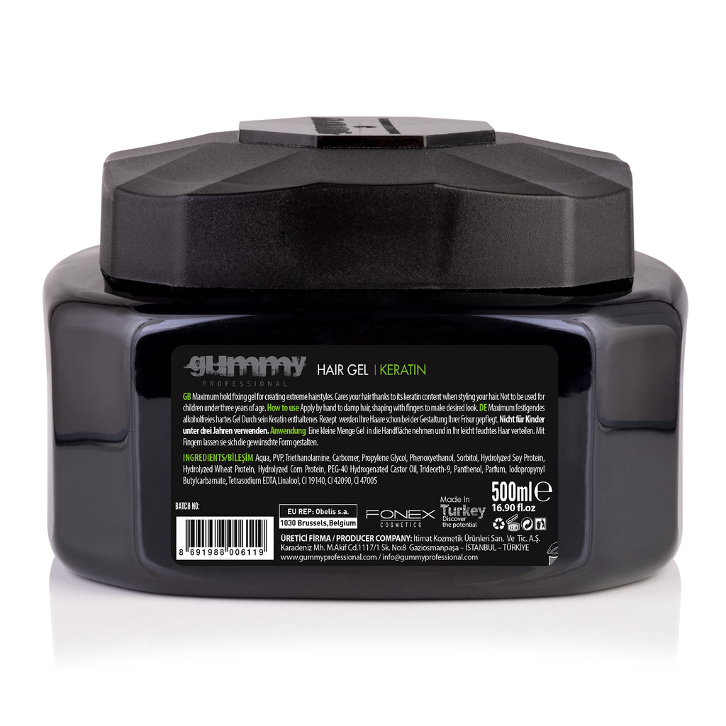 Gummy Professional Hair Gel - Keratin Back