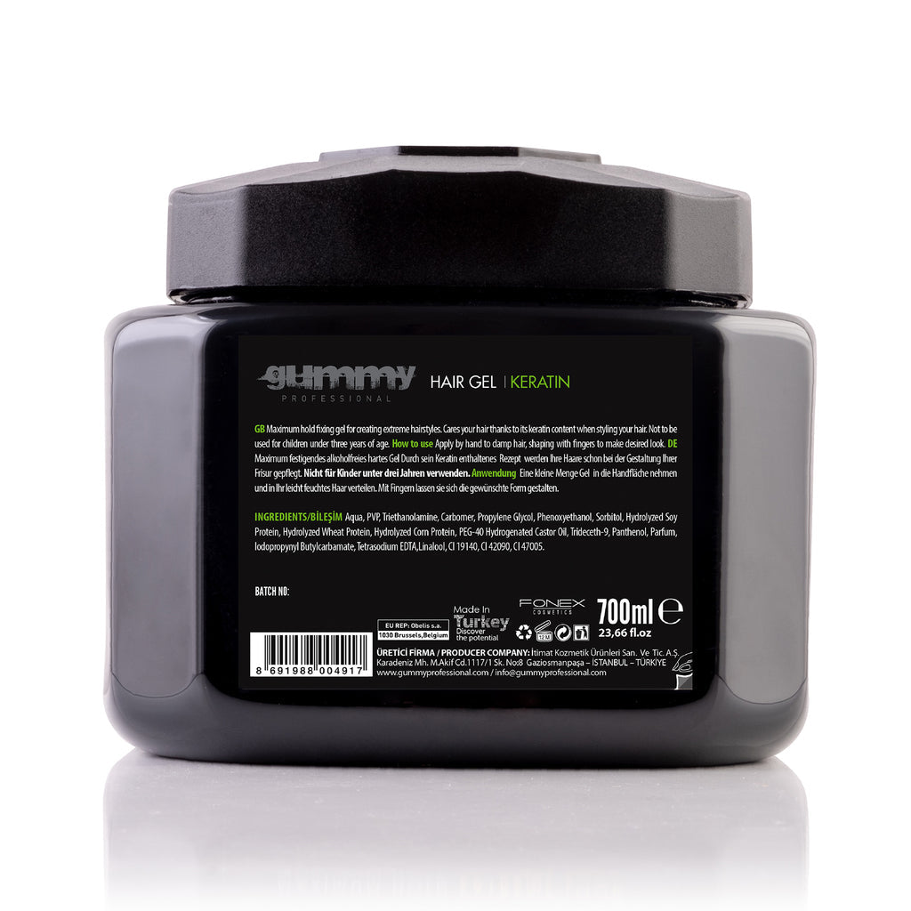 Gummy Professional Hair Gel - Keratin 23.66oz Back