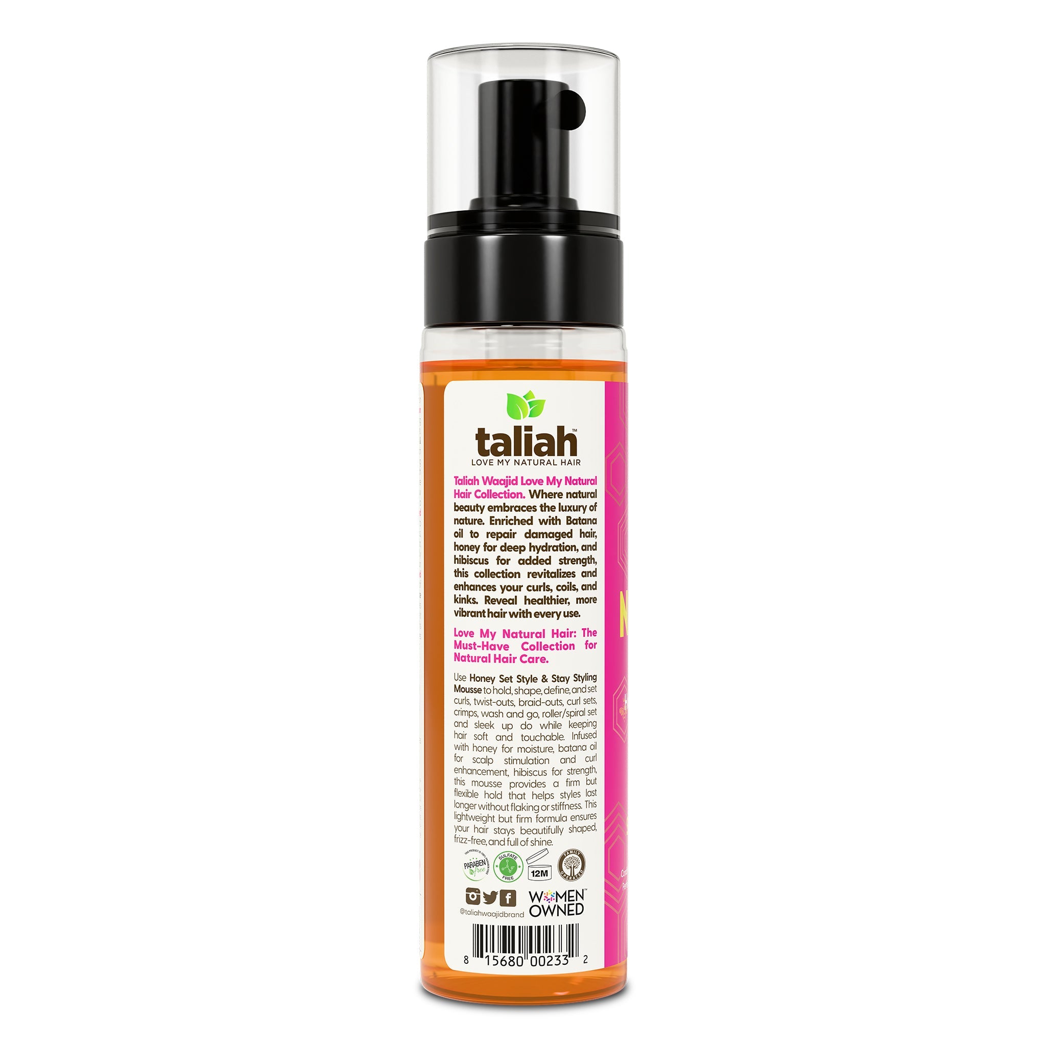Taliah Waajid Love My Natural Hair Honey Set & Style Styling Mousse