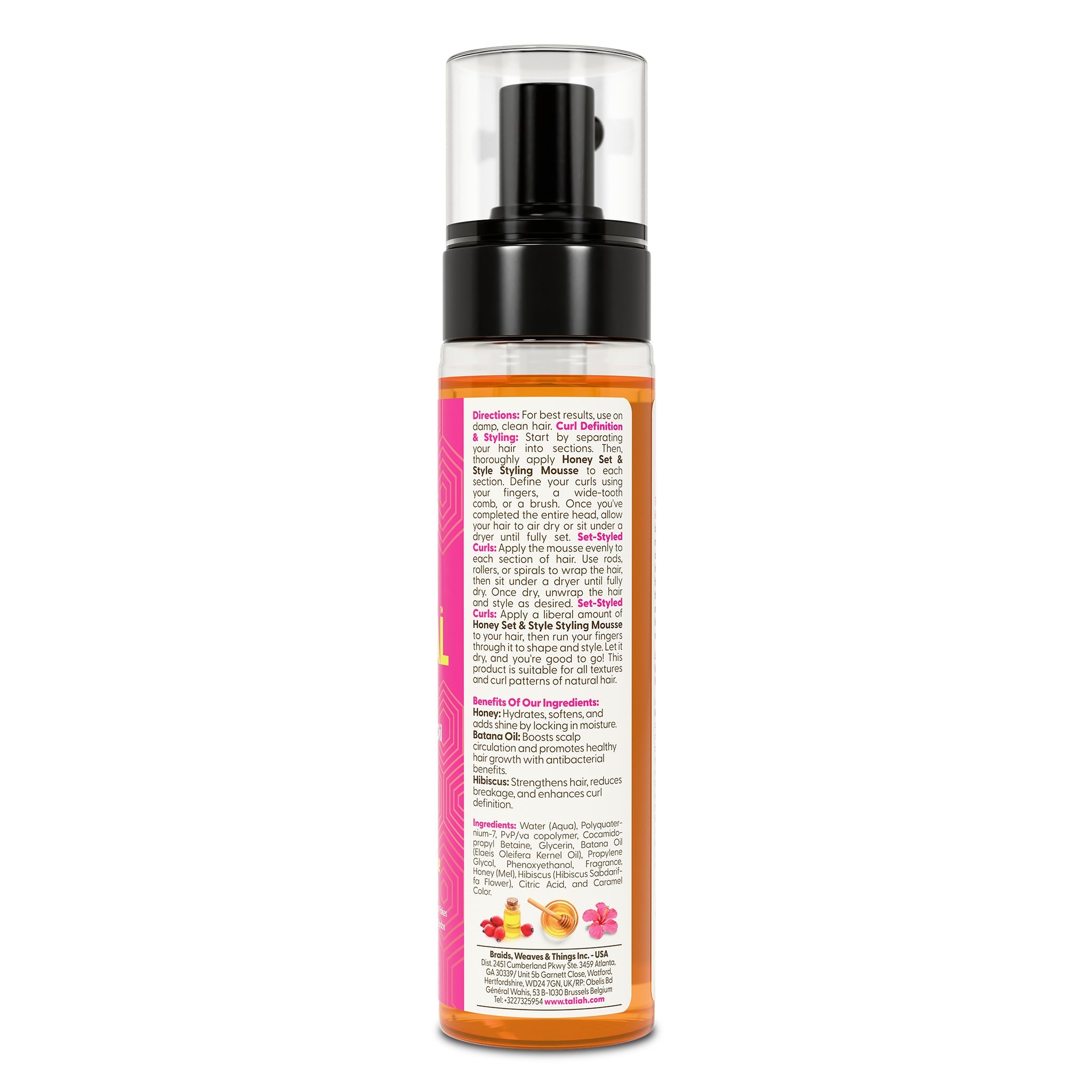 Taliah Waajid Love My Natural Hair Honey Set & Style Styling Mousse