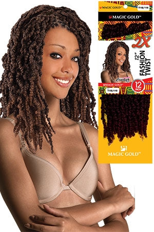 Magic Gold 2X Fashion Twist Braid 12"