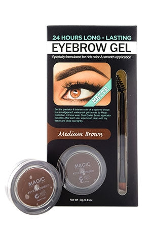 Magic Collection 24 Hour Matte Waterproof Eyebrow Gel - Medium Brown