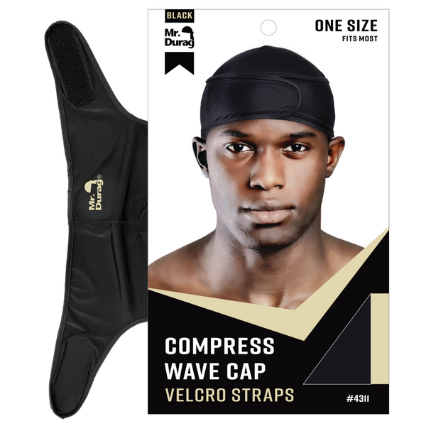 Mr. Durag Compress Wave Cap w/ Velcro Straps #4311