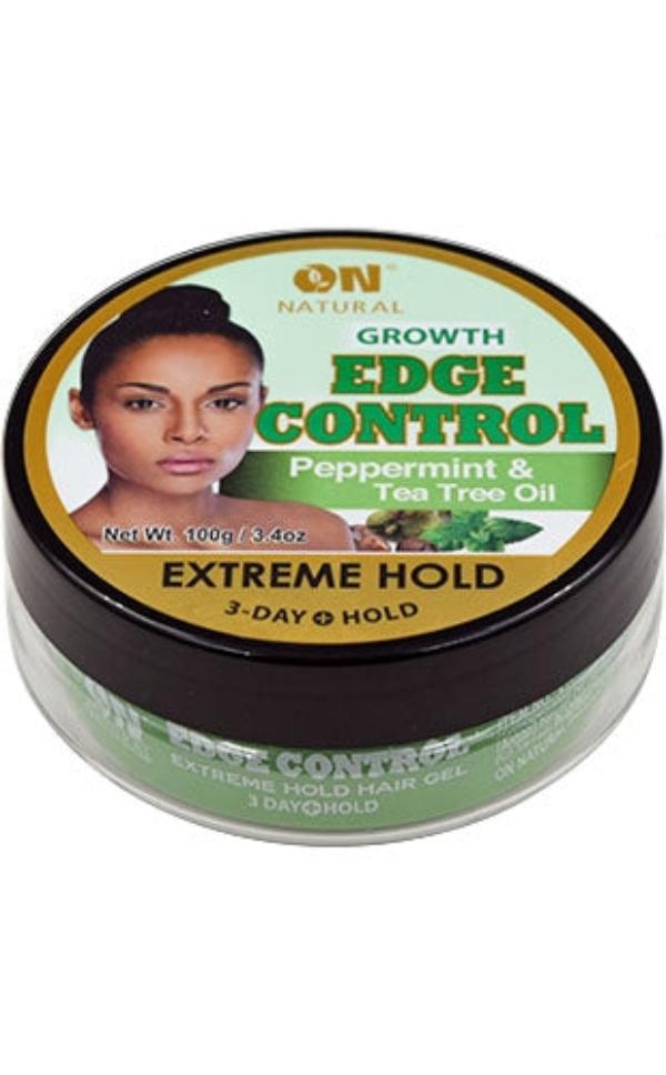 ON Natural 3 Day+ Hold Edge Control Extreme Hold -  Peppermint & Tea Tree Oil 3.4oz