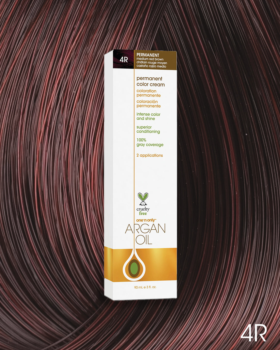 One 'n Only Argan Oil Permanent Hair Color - 4R Medium Red Brown