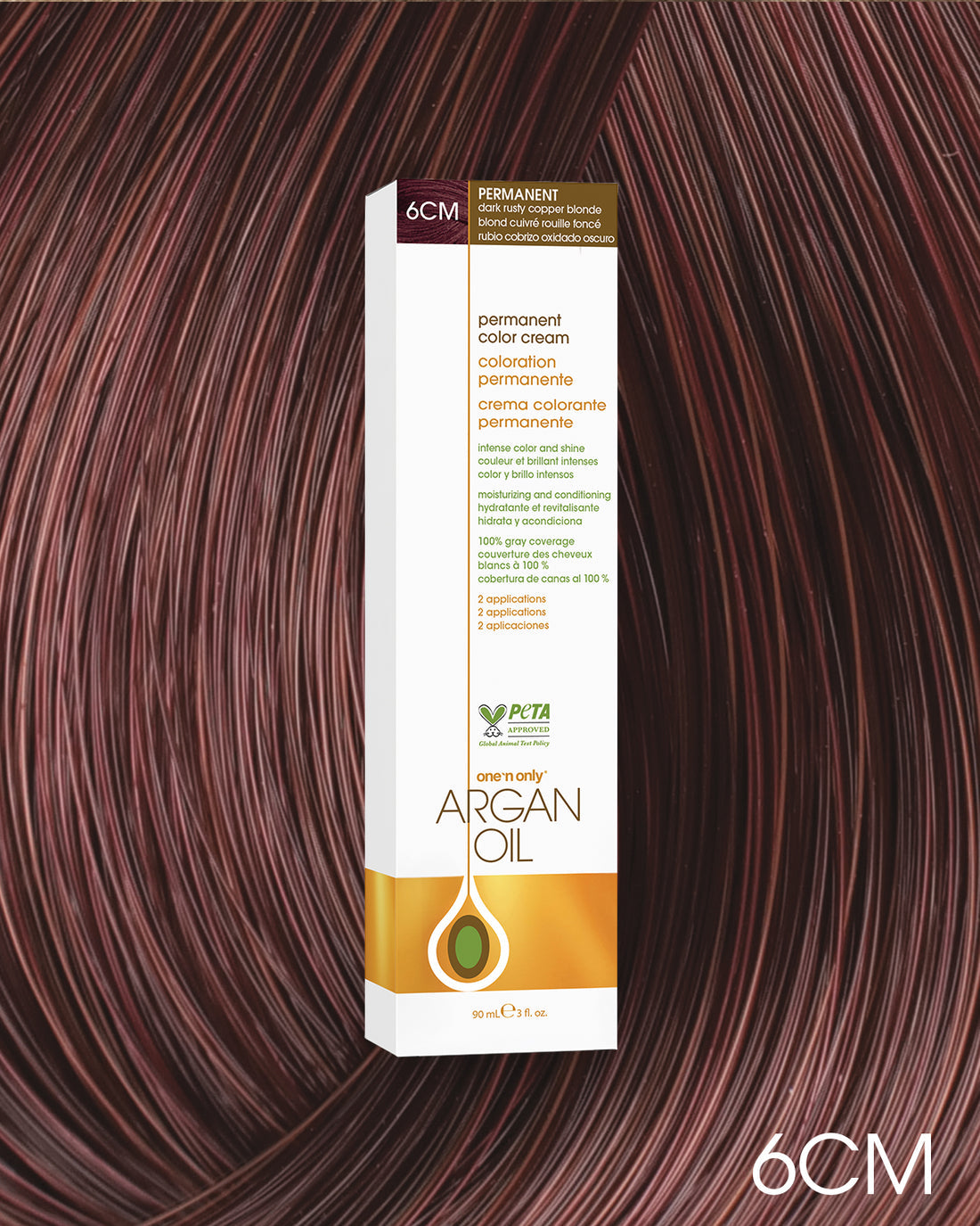 One 'n Only Argan Oil Permanent Hair Color - 6CM Dark Rusty Copper Blonde