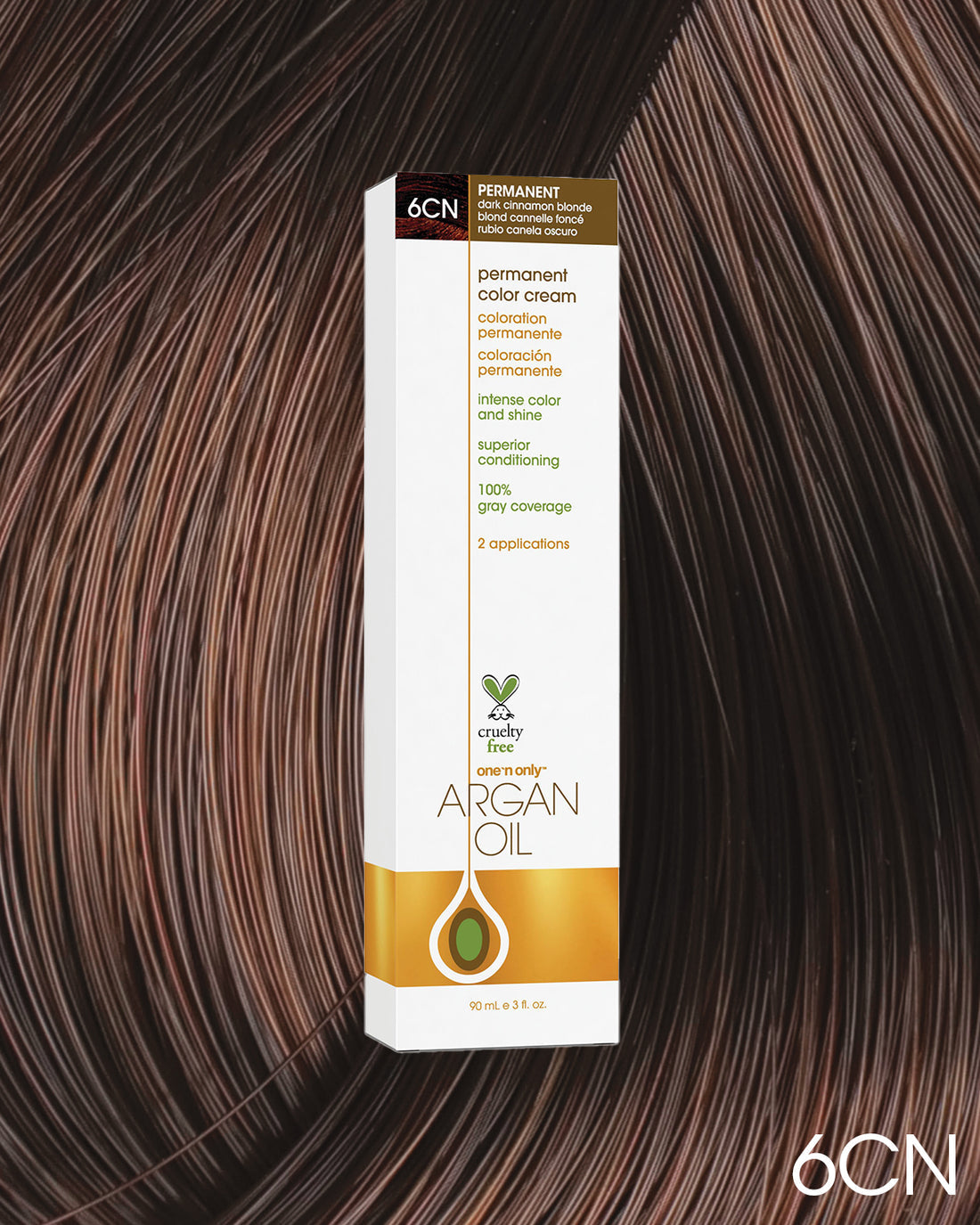 One 'n Only Argan Oil Permanent Hair Color - 6CN Dark Cinnamon Blonde