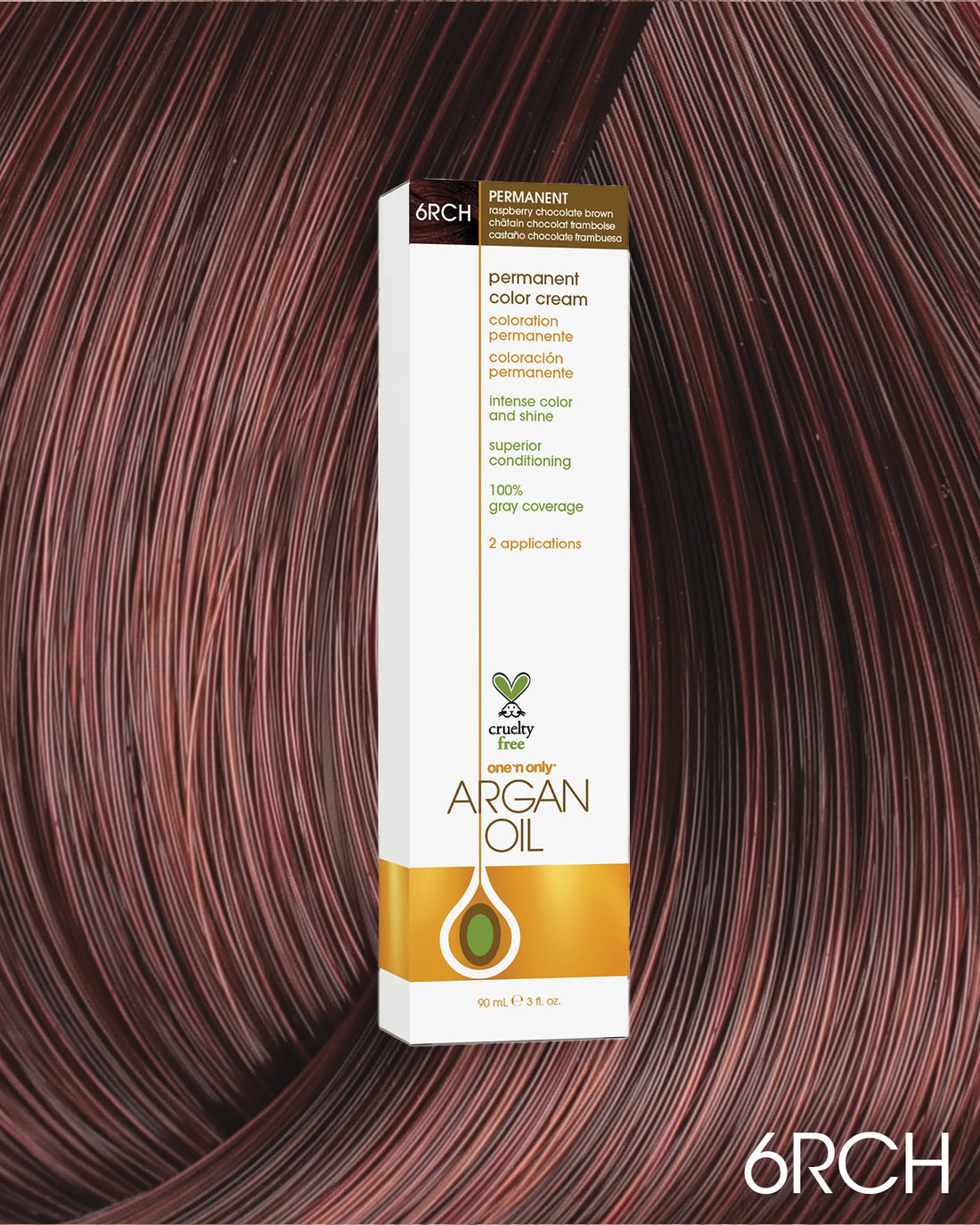 One 'n Only Argan Oil Permanent Hair Color - 6RCH Raspberry Chocolate Brown