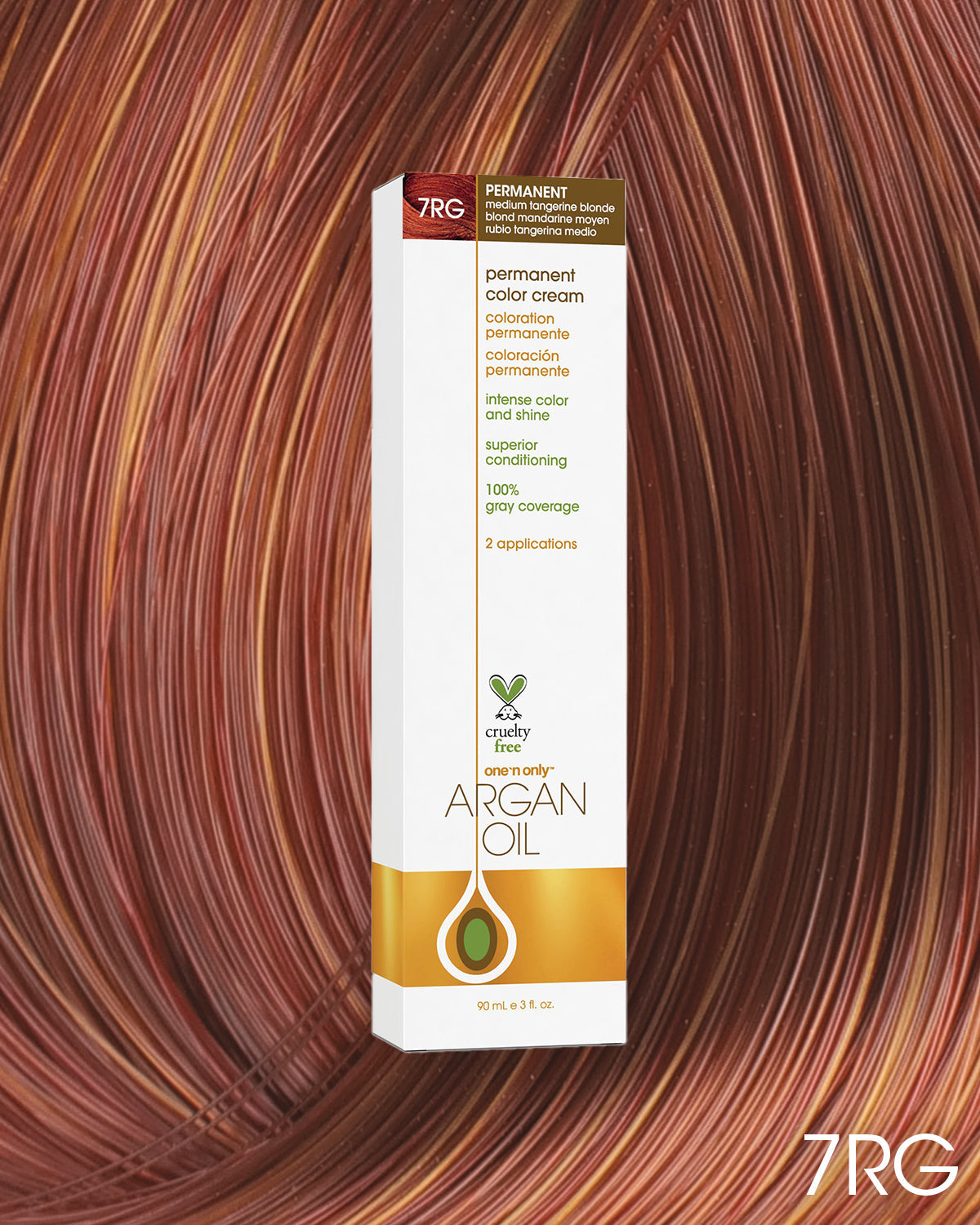 One 'n Only Argan Oil Permanent Hair Color - 7RG Medium Tangerine Blonde
