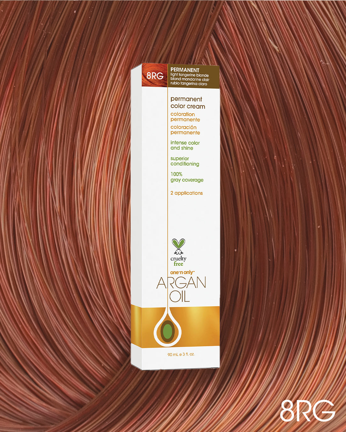 One 'n Only Argan Oil Permanent Hair Color - 8RG Light Tangerine Blonde