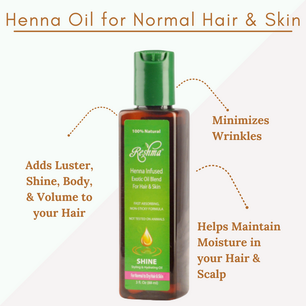 Reshma SHINE Henna Infused Oil For Normal Hair & Skin