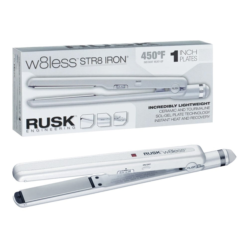 RUSK Ceramic & Tourmaline W8Less STR8 Flat Iron 1"