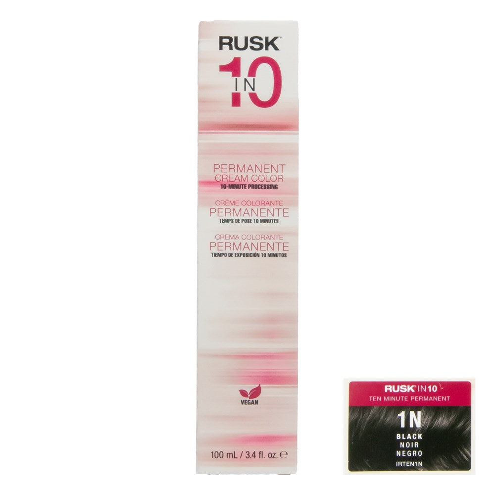 RUSK In 10 Permanent Cream Hair Color - 1N Black