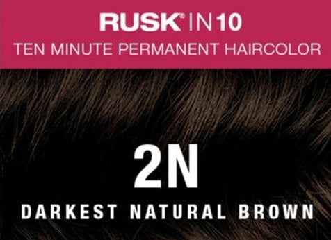 RUSK In 10 Permanent Cream Hair Color - 2N Darkest Natural Brown