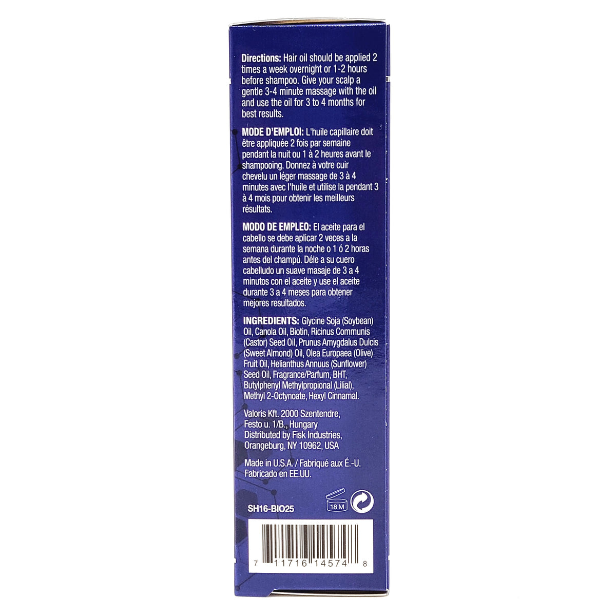 Difeel Biotin Pro-Growth Premium Hair Oil 2.5oz