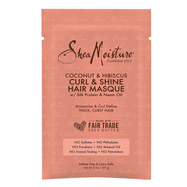 Shea Moisture Coconut & Hibiscus Curl & Shine Hair Masque Packette