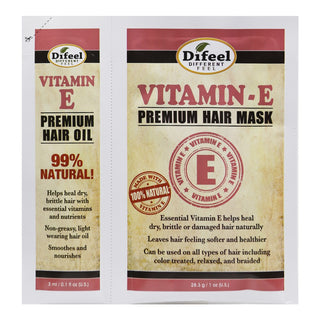 Difeel Vitamin E Premium Hair Oil & Hair Mask Combo Packette