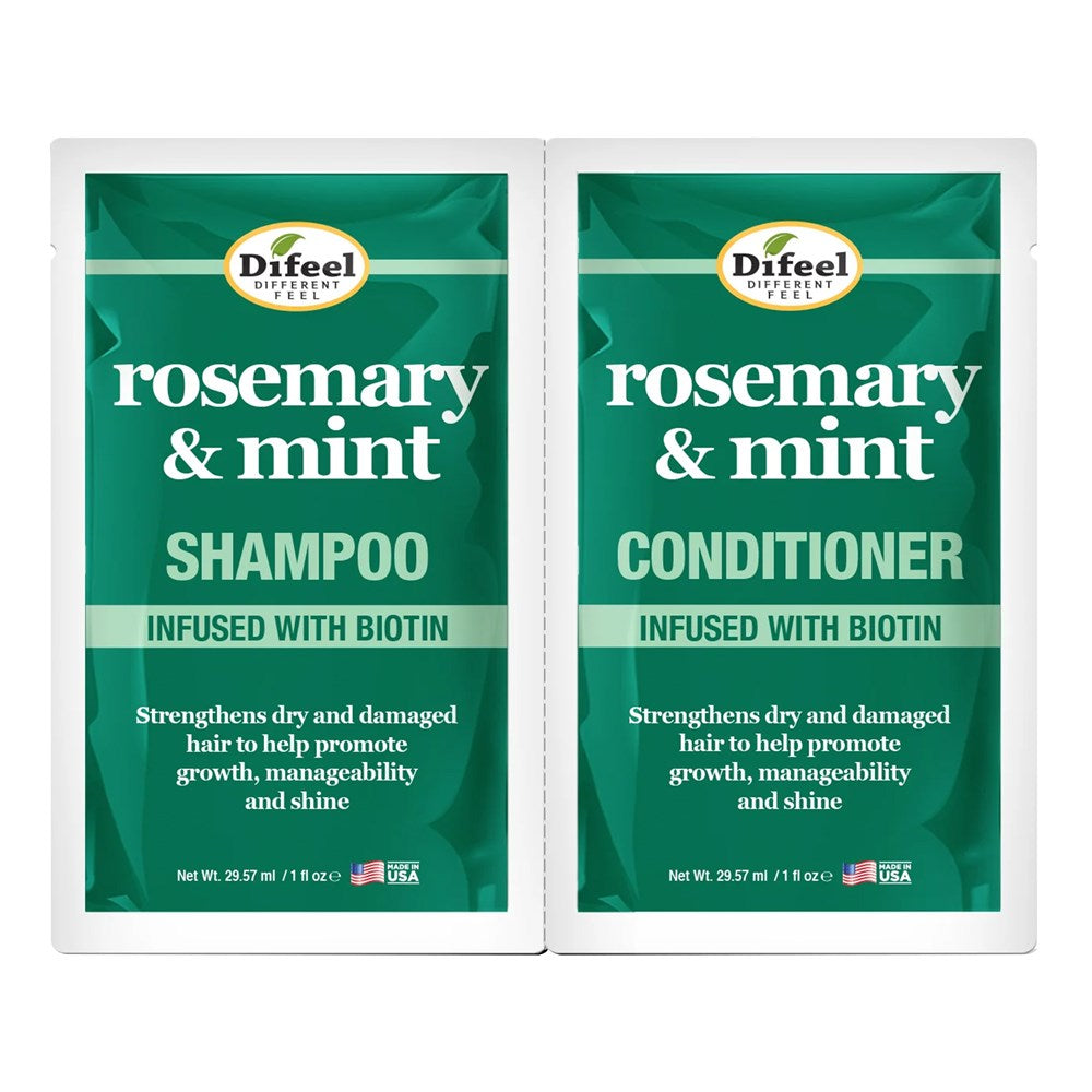 Difeel Shampoo & Conditioner Combo Packette - Rosemary & Mint