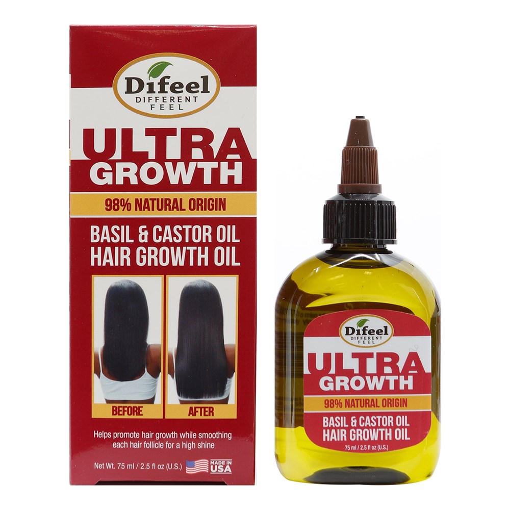 Difeel Ultra Growth Basil & Castor Oil Hair Growth Oil 2.5oz