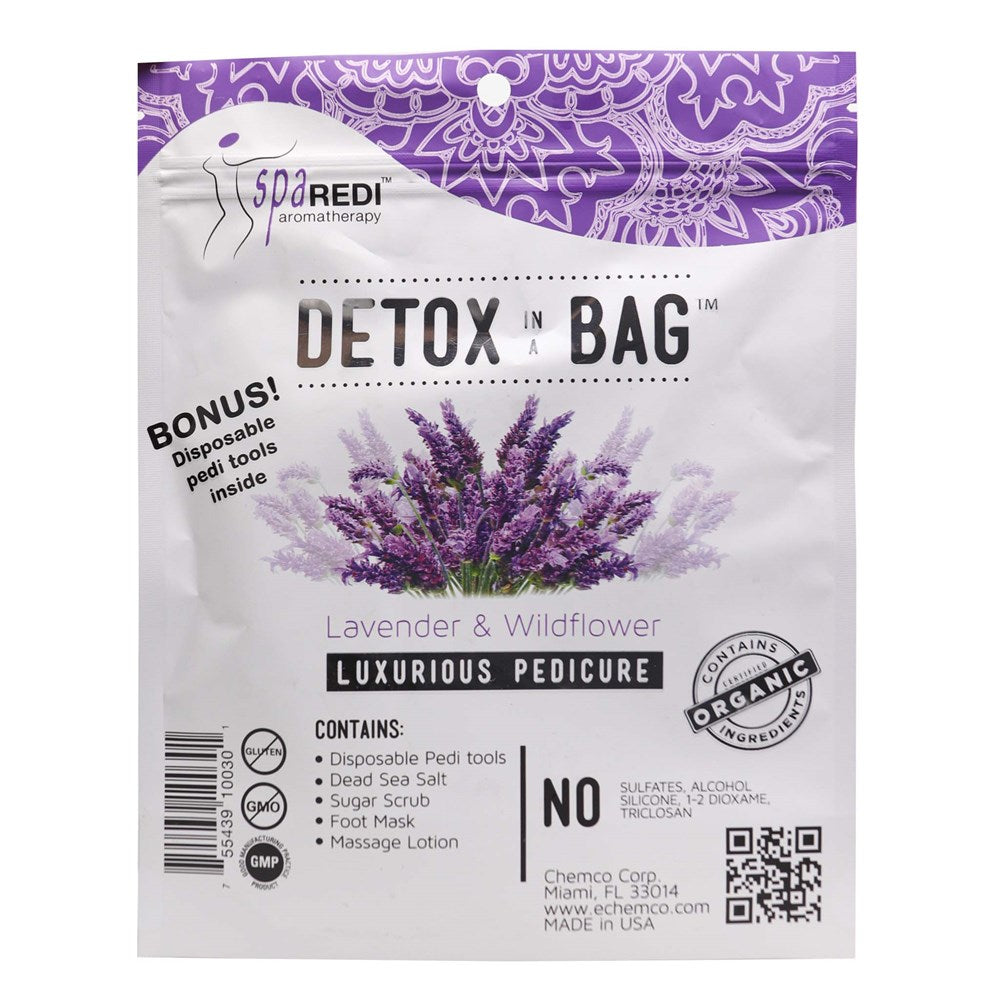 Spa Redi Detox In A Bag Pedicure Kit - Lavender & Wildflower