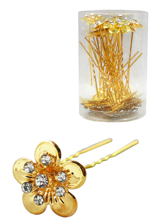 Magic Gold Fashion Hair Pins 20pcs #7670 Gold