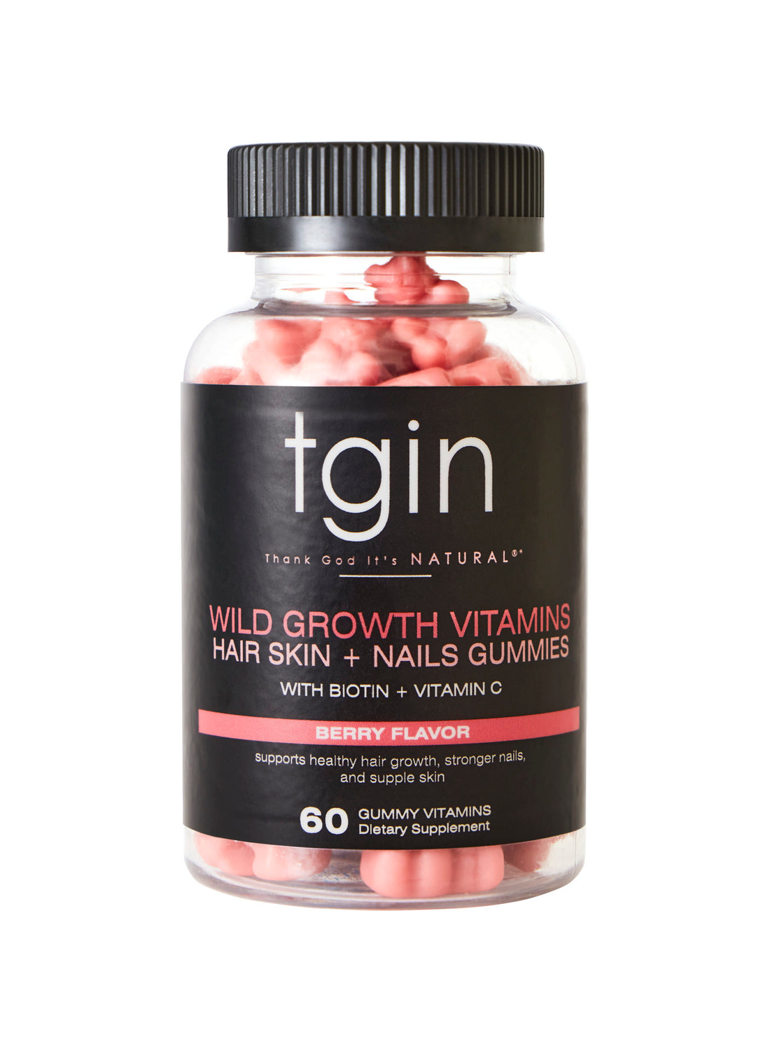 tgin Wild Growth Vitamins Hair Skin + Nails Gummies