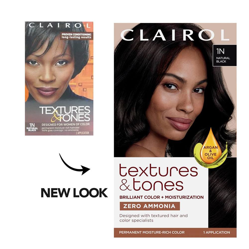 Clairol Textures & Tones Hair Color - 1N Natural Black