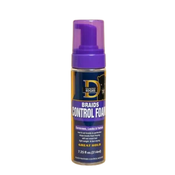 Black Panther Strong Diamond Edges Braids Control Foam Mousse