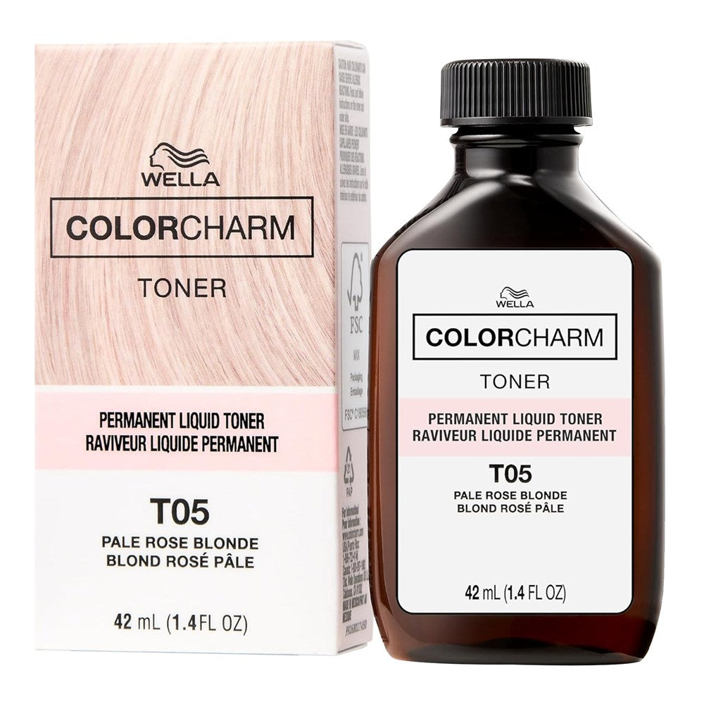 Wella Color Charm Permanent Liquid Hair Toner - T05 Pale Rose Blonde