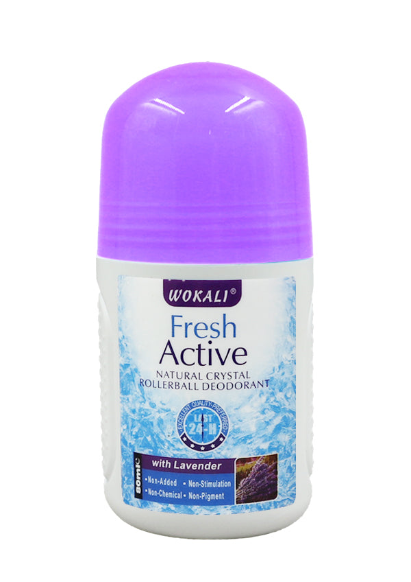 Wokali Fresh Active Crystal Rollerball Deodorant - Lavender