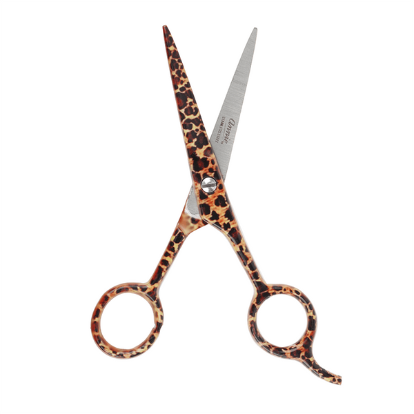 Annie 5 1/2" Premium Straight Hair Shears - Leopard Pattern #5235