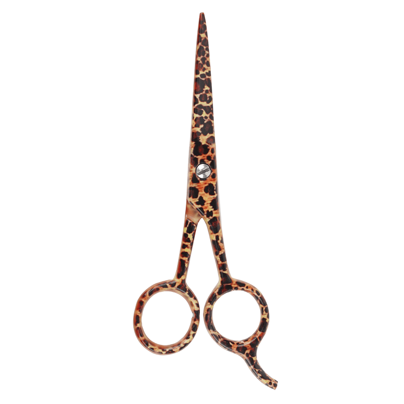 Annie 5 1/2" Premium Straight Hair Shears - Leopard Pattern #5235
