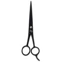Annie 6 1/2" Premium Stainless Steel Straight Hair Shears - Black #5232