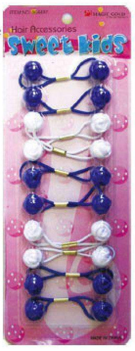 Magic Gold Hair Baubles - Rose #F9 White & Blue