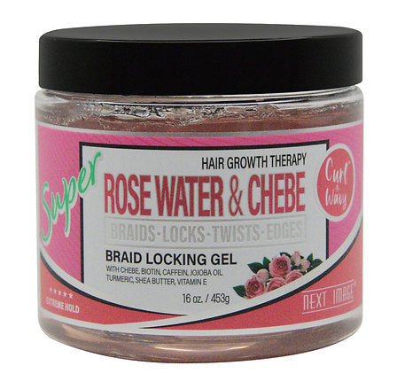 Next Image Braid Locking Gel Super Hold -  Rose Water & Chebe 16oz