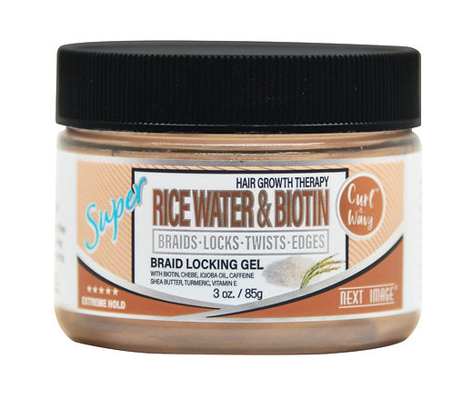 Next Image Braid Locking Gel Super Hold -  Rice Water & Biotin 3oz