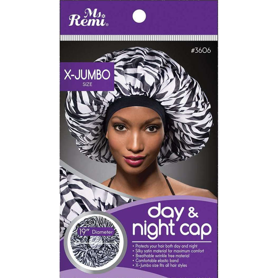 Ms. Remi Extra Jumbo Day & Night Cap - Zebra #3606