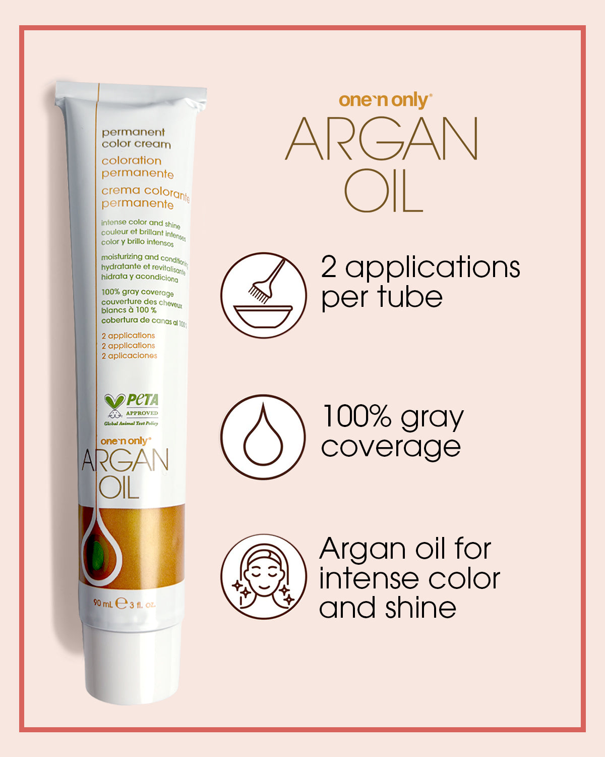 One 'n Only Argan Oil Permanent Hair Color - 6CM Dark Rusty Copper Blonde