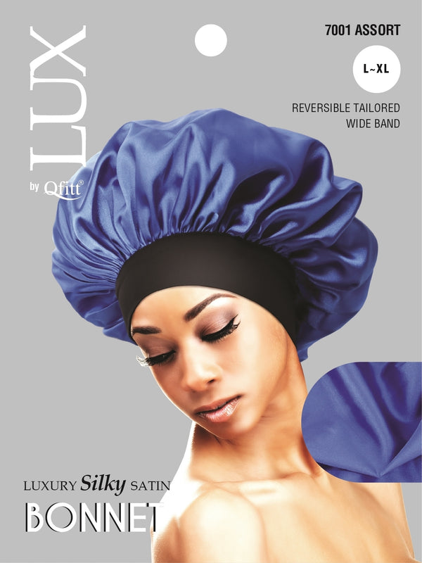Qfitt LUX Luxury Silky Large Satin Bonnet #7001 Assorted