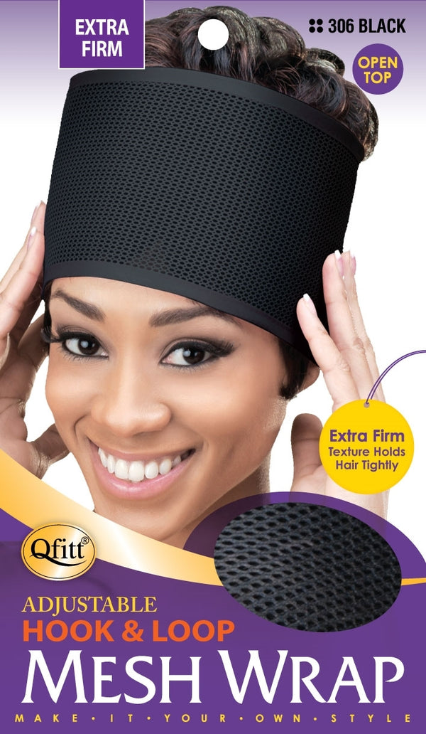 Qfitt Adjustable Extra Firm Mesh Wrap #306 Black