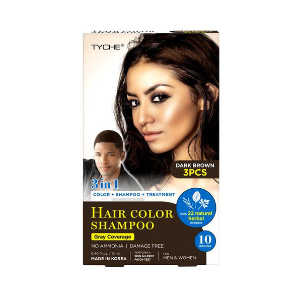 Nicka K Tyche Magic Hair Color Shampoo - Dark Brown - Deluxe Beauty Supply