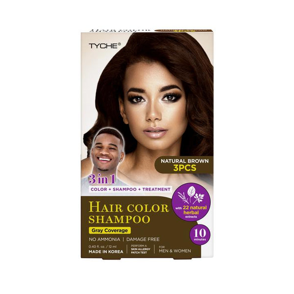 Nicka K Tyche Magic Hair Color Shampoo - Natural Brown - Deluxe Beauty Supply