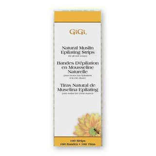 GiGi Natural Muslin Epilating Strips For Soft Wax - Small 1.7" x 4.5" 100pk - Deluxe Beauty Supply